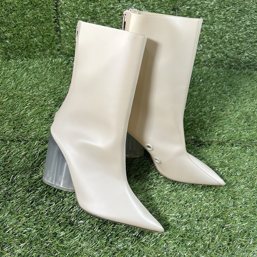 Yeezy Season 7 PVC Neutrals Ankle Boots EU 35 US W 5 Kanye